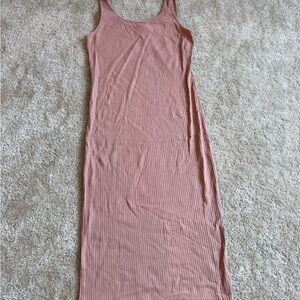 Wilfred Dusty Pink Ribbed Maxi Dress
